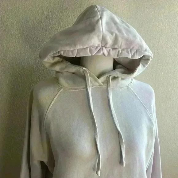 Reformation Tanner Tie Dye Hoodie in Creamsicle Pink White - Picture 4 of 8